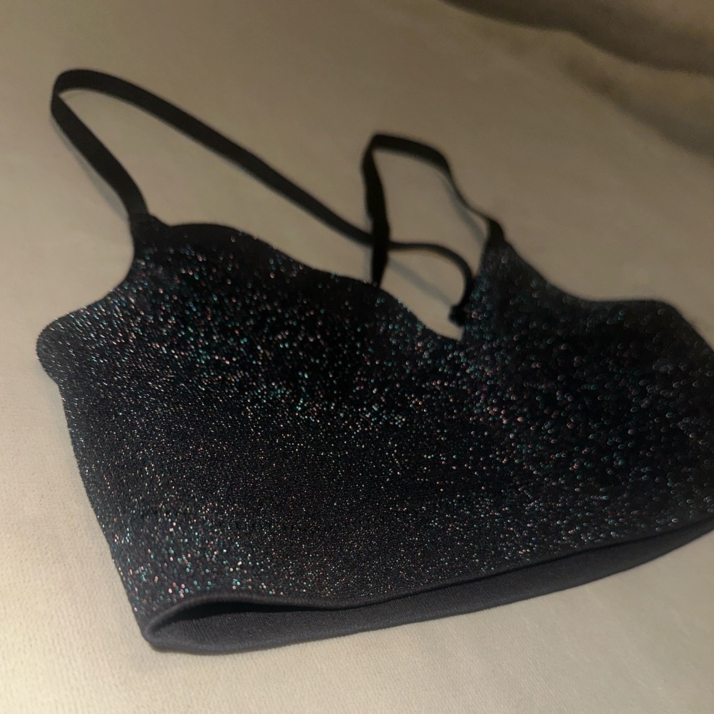 Savage X Fenty Black Sparkle Bralette